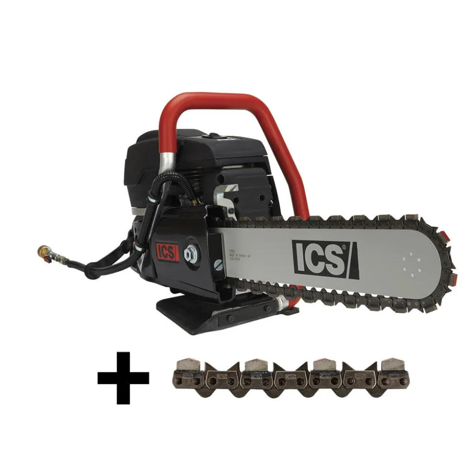 ICS Concrete Chain Saw 695XL 16" Gas Power w/ (2x) TwinMax Chain Kit 575865 & 584294