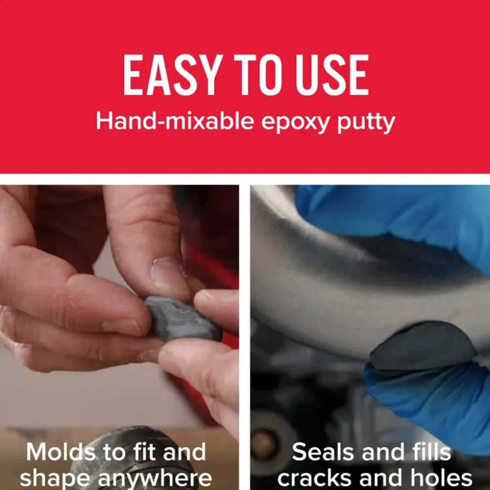 J-B Weld HighHeat Epoxy Putty (Repair Metal, Plastic, Fuel Resistant) - 4 oz 8298U