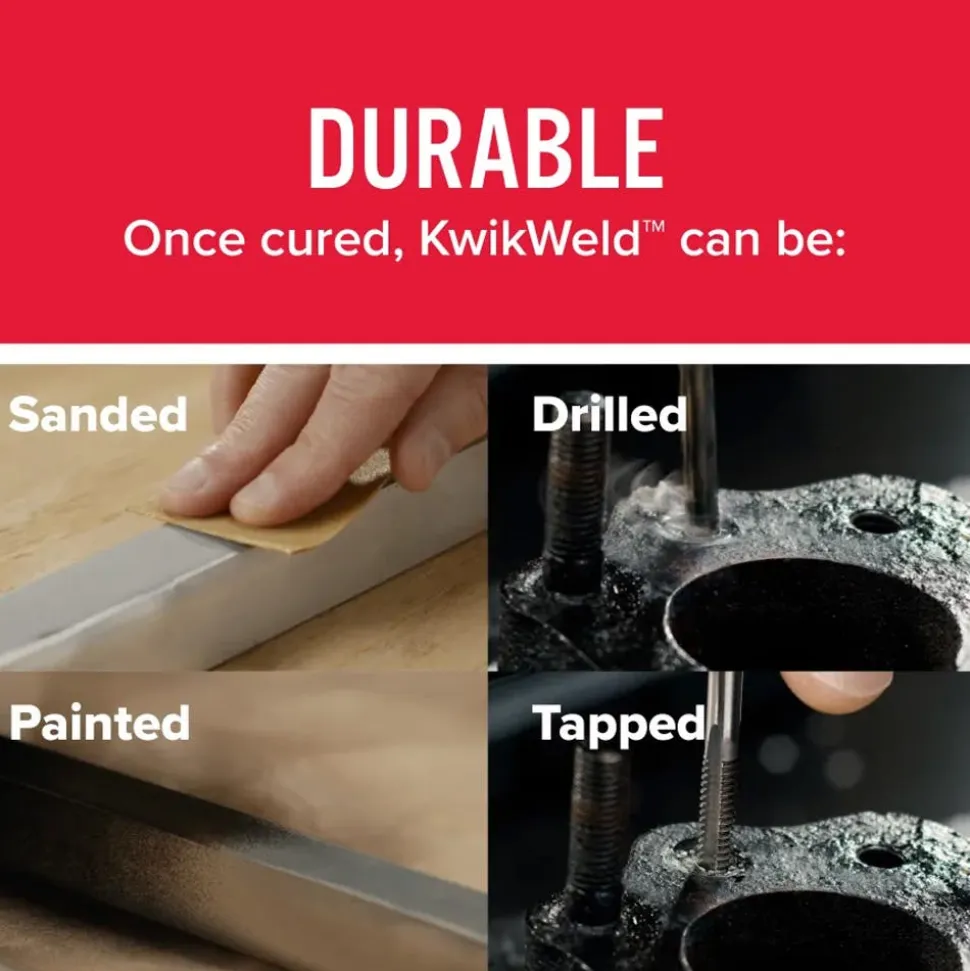 J-B Weld KwikWeld Cold Weld Two-Part Epoxy (Repair Metal, Fiberglass, Plastic) - 2 oz 8276
