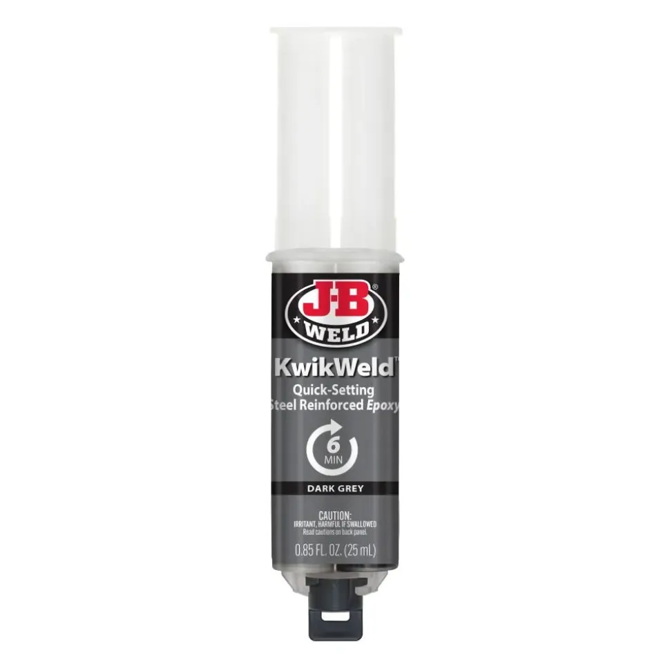 J-B Weld KwikWeld Syringe Cold Weld Epoxy (Repair Metal, Fiberglass, Plastic) 50176