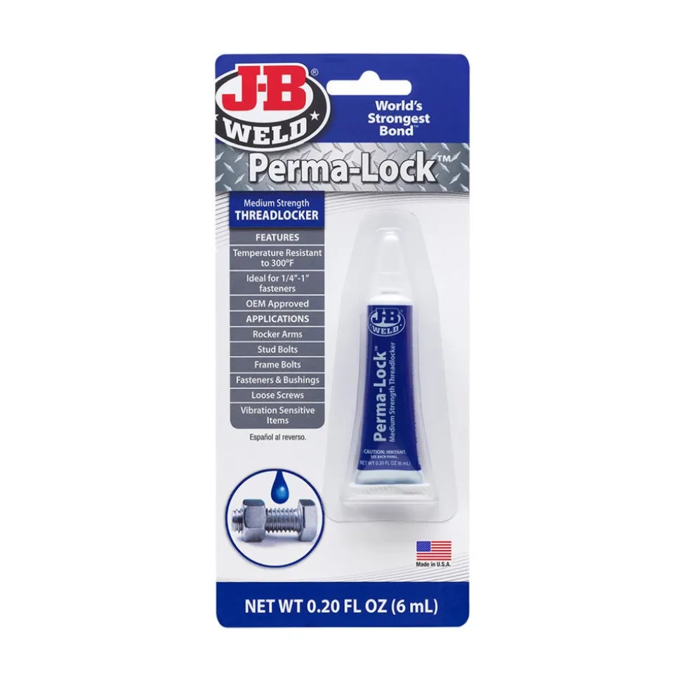 J-B Weld Perma-Lock Blue Thread-Locker, Medium-High Permanent 50 ml 24250