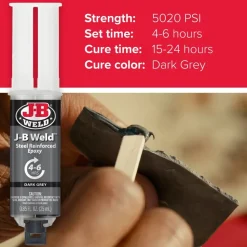 J-B Weld Syringe Cold Weld Epoxy (Repair Metal, Fiberglass, Plastic) 50165