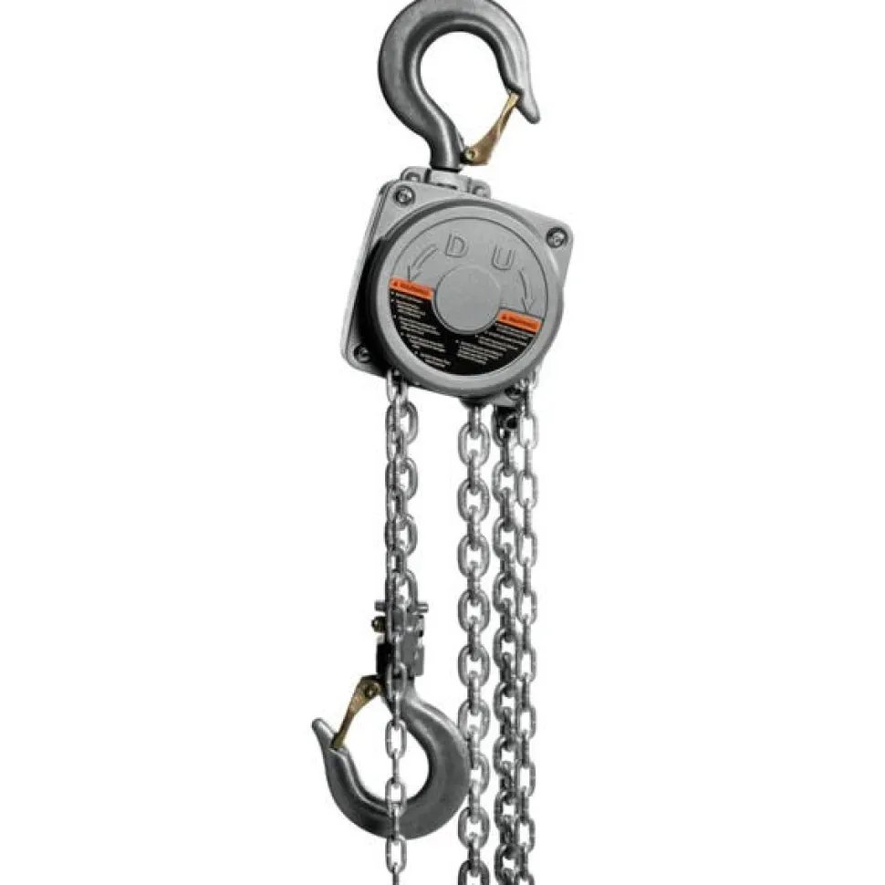 Jet AL100-200-10 2 Ton Aluminum Hand Chain Hoist with 10' of Lift 133210
