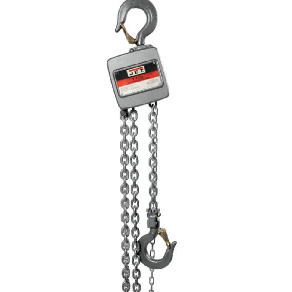 Jet AL100-100-15 1 Ton Aluminum Hand Chain Hoist with 15' of Lift 133115
