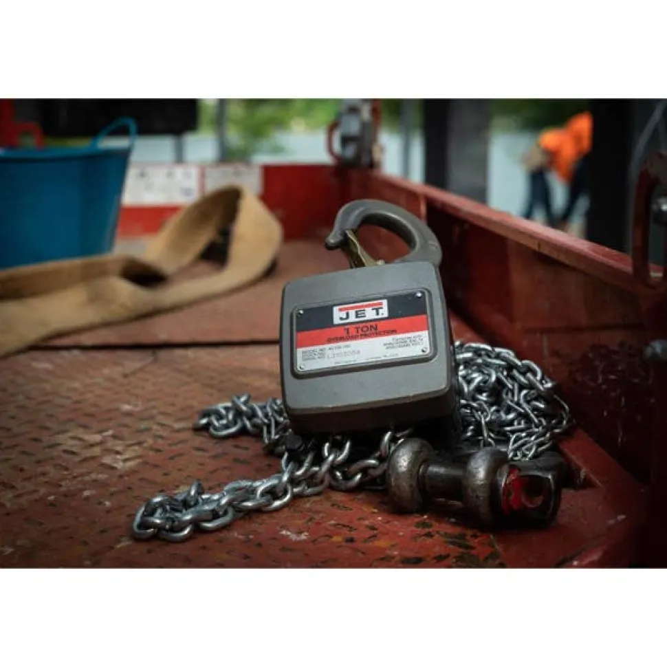Jet AL100-100-15 1 Ton Aluminum Hand Chain Hoist with 15' of Lift 133115