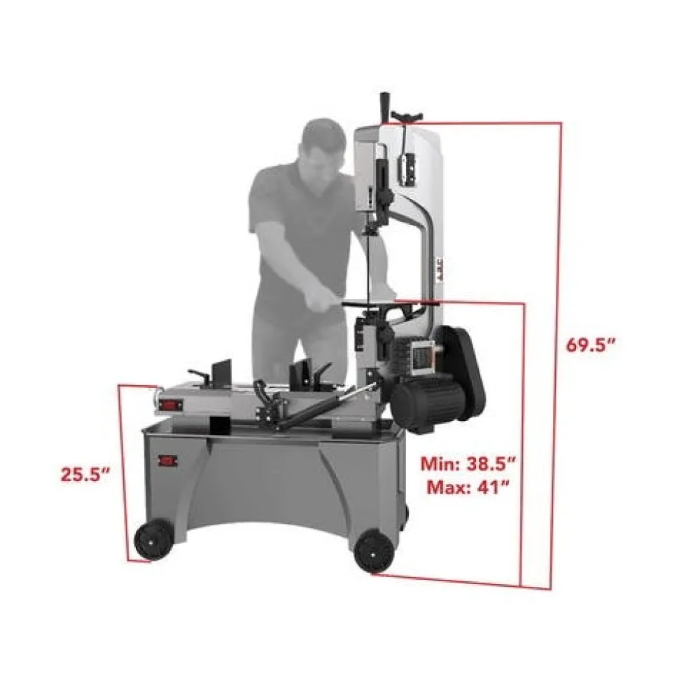 JET Metalworking HVBS-712D 7" x 12" Deluxe Horizontal / Vertical Bandsaw 414560