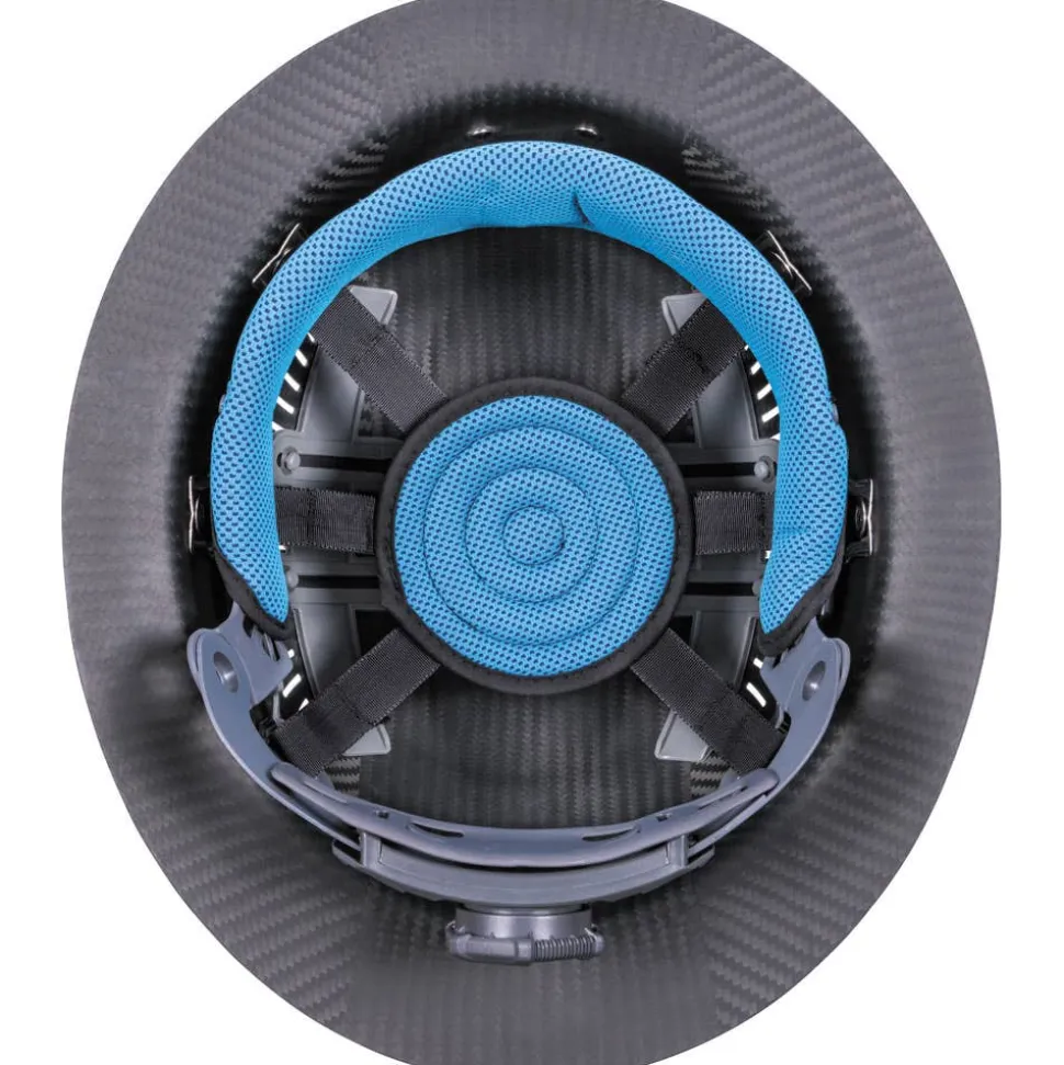 Klein Carbon Fiber Full Brim Hard Hat with Headlamp, Titan 60512