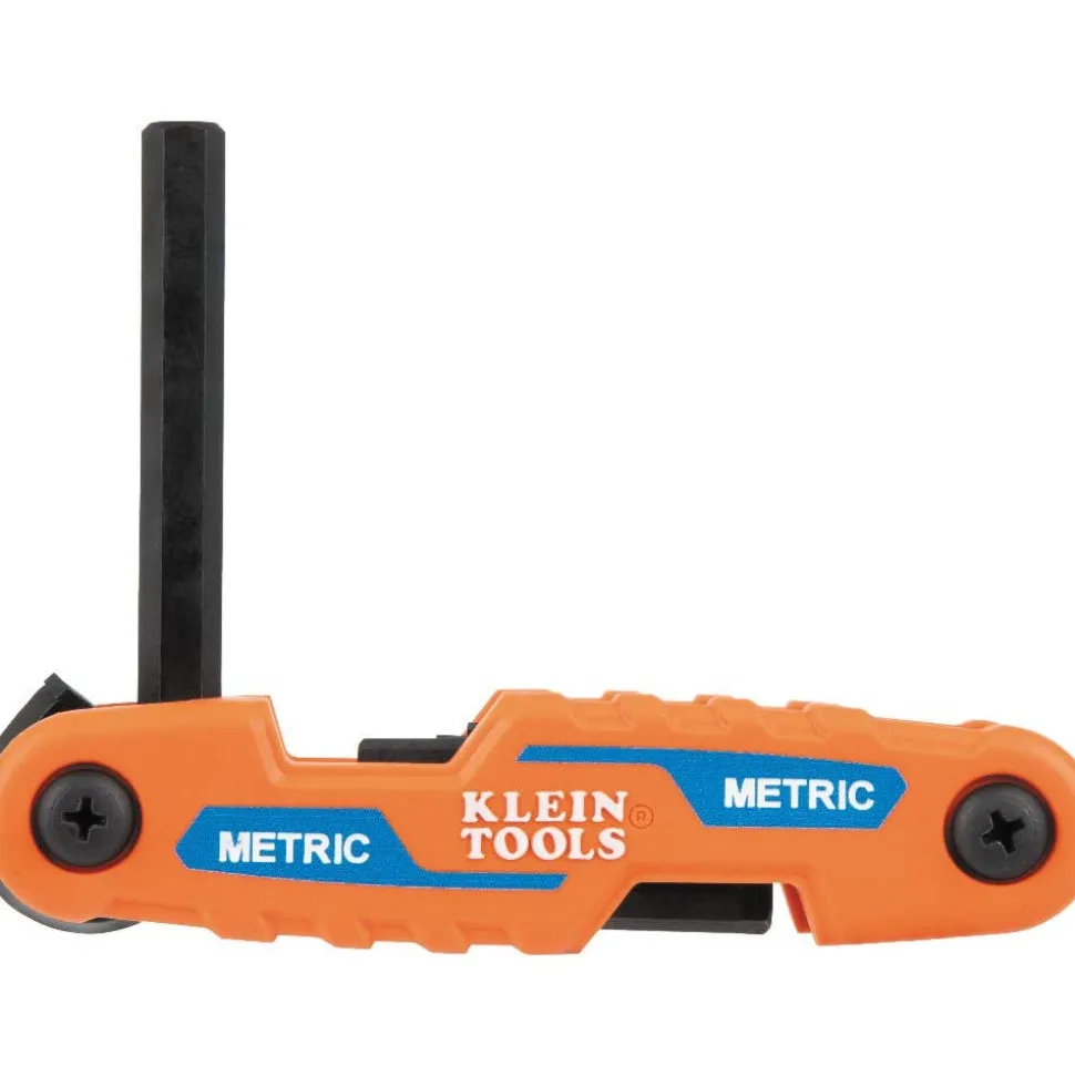 Klein Compact Folding Hex Key Set, 8-Key, Metric Sizes 70540M