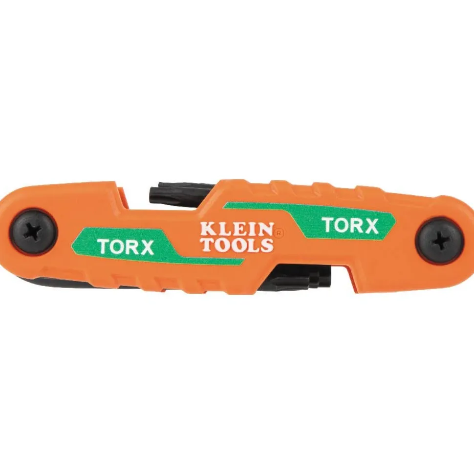 Klein Compact Folding Hex Key Set, 25-Key, SAE, Metric, TORX Sizes, 3-Piece 70543