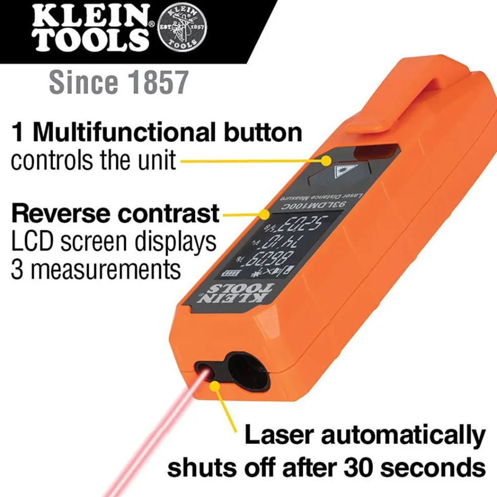Klein 100' Compact Laser Distance Measure 93LDM100C