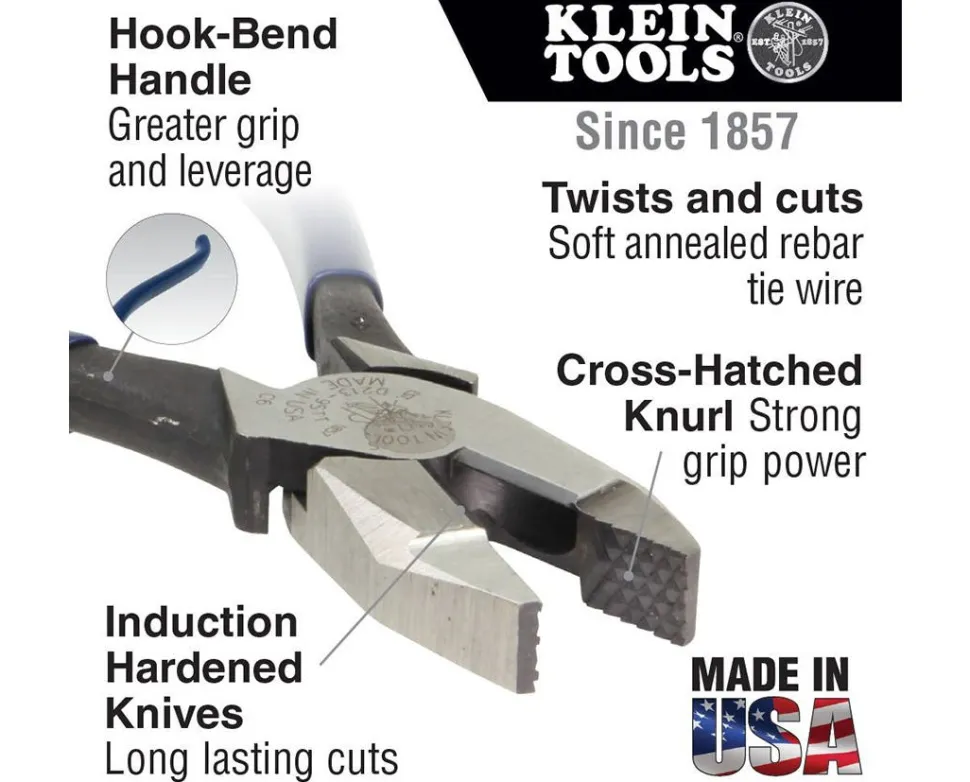 Klein 9" Heavy-Duty Cutting Ironworker's Pliers D2000-7CST