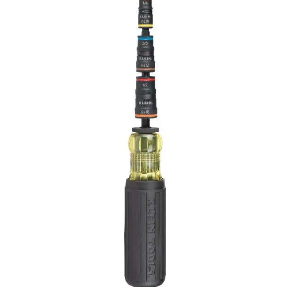 Klein 7-in-1 Impact-Rated Flip Socket Set w/ Handle 32910