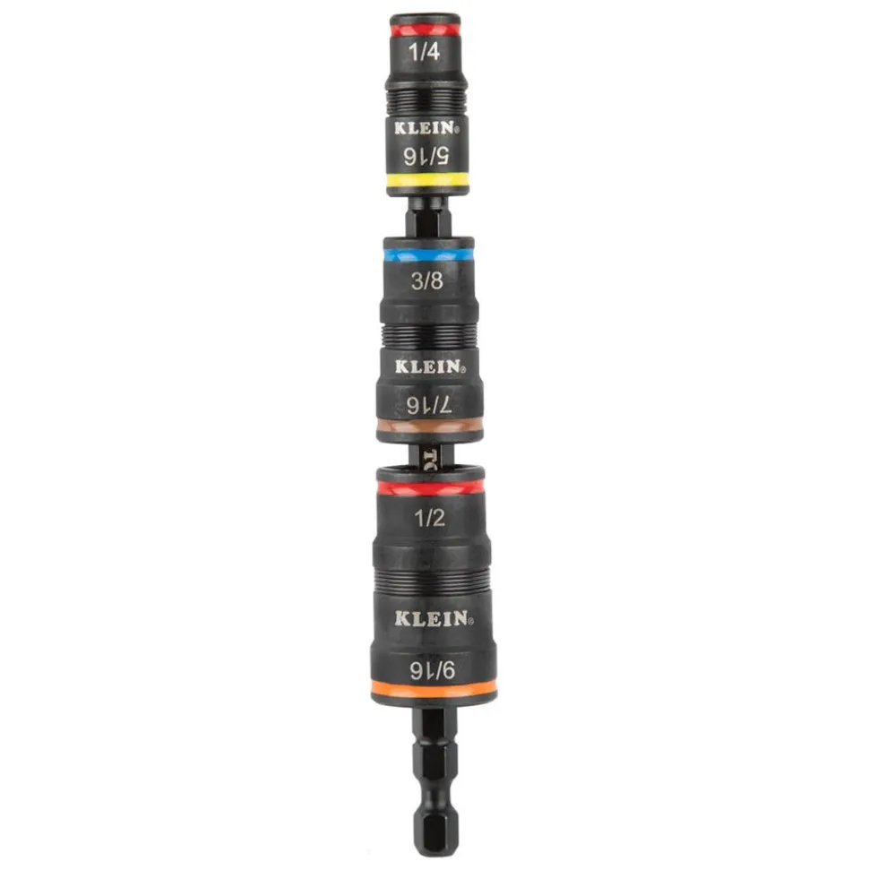 Klein 7-in-1 Impact Rated Flip Socket Set w/ Ratcheting Handle 32910RCHT