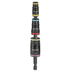 Klein 6-in-1 Impact Rated Flip Socket Set, Metric 32933M