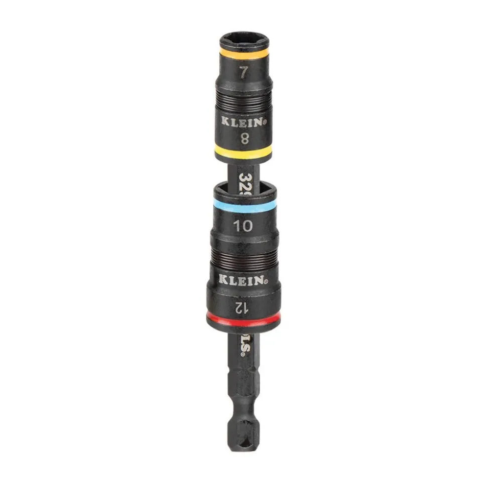 Klein 4-in-1 Impact Rated Flip Socket Set, Metric 32932M