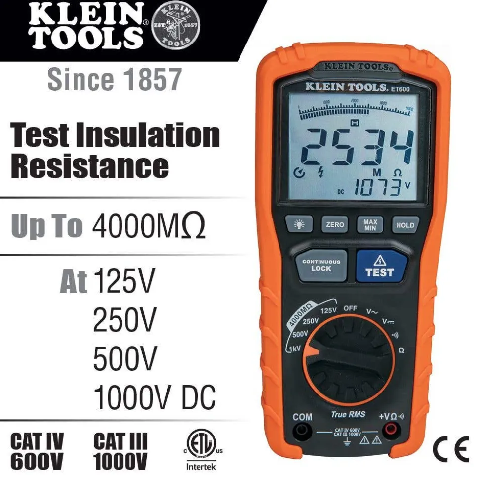 Klein Insulation Resistance Tester ET600