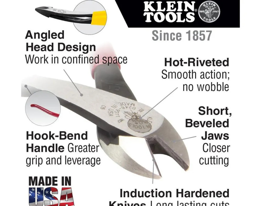 Klein 8" Ironworker's High-Leverage Diagonal Cutting Pliers D248-9ST
