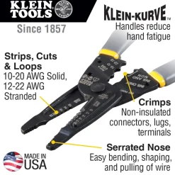 Klein Klein-Kurve Long-Nose Wire Stripper, Wire Cutter, Crimping Tool 1009