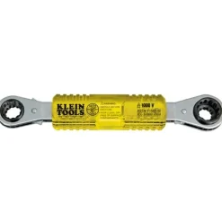 Klein Lineman's Insulating 4-in-1 Box Wrench (1/2'' 9/16'' 5/8'' 3/4'') Sizes KT223X4-INS
