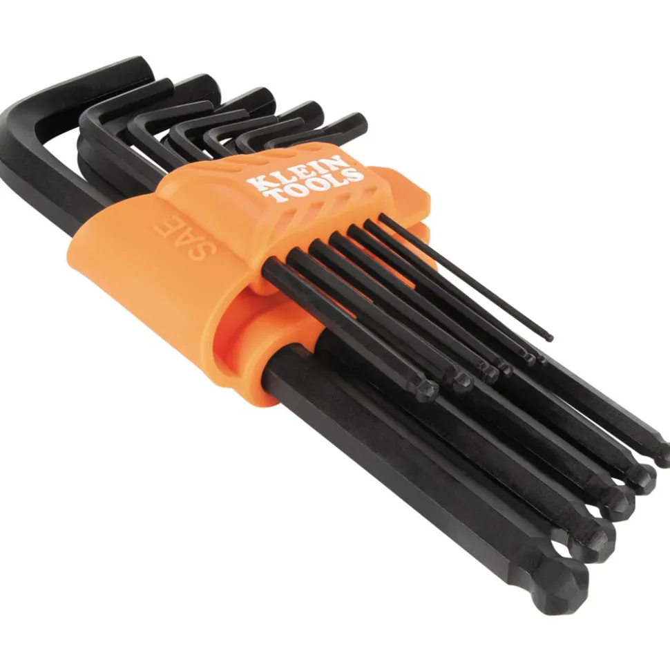 Klein L-Style Ball-End Hex Key Wrench Set, SAE, 12-Piece BLS12