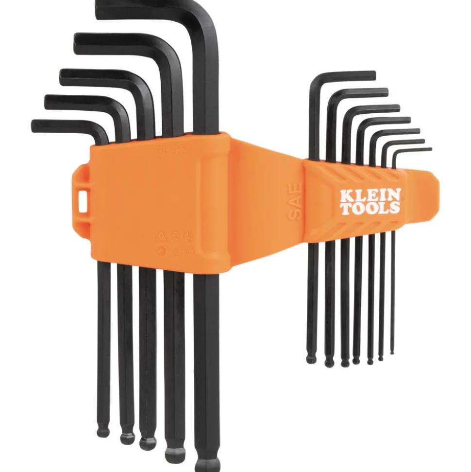 Klein L-Style Ball-End Hex Key Wrench Set, SAE, 12-Piece BLS12