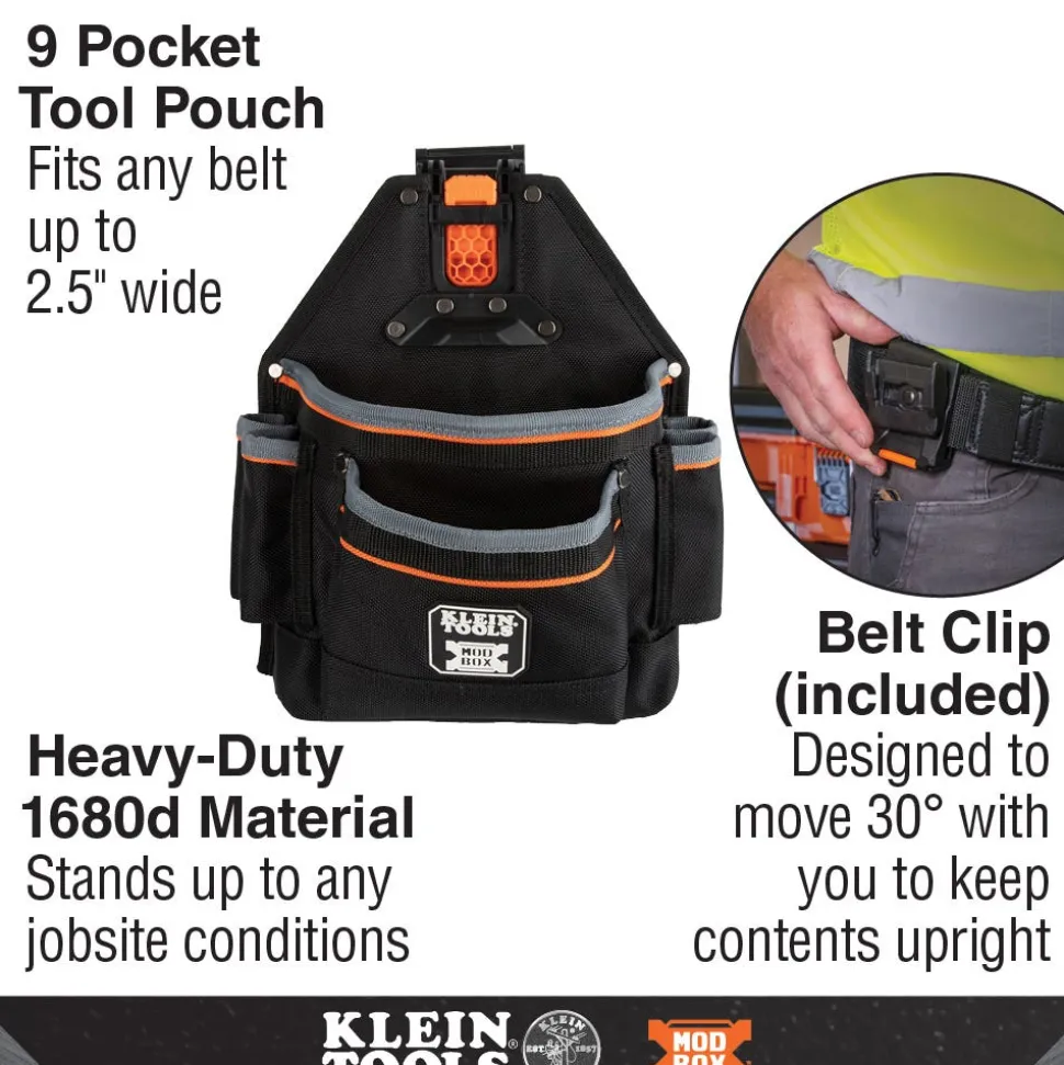 Klein MODbox 9-Pocket Tool and Parts Pouch 55835MB