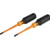 Klein 2 Piece Insulated Screwdriver Set - Slim-Tip Phillips and Cabinet Tips 33732INS
