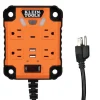 Klein PowerBox 1, Magnetic Mounted Power Strip with Integrated LED Lights 29601