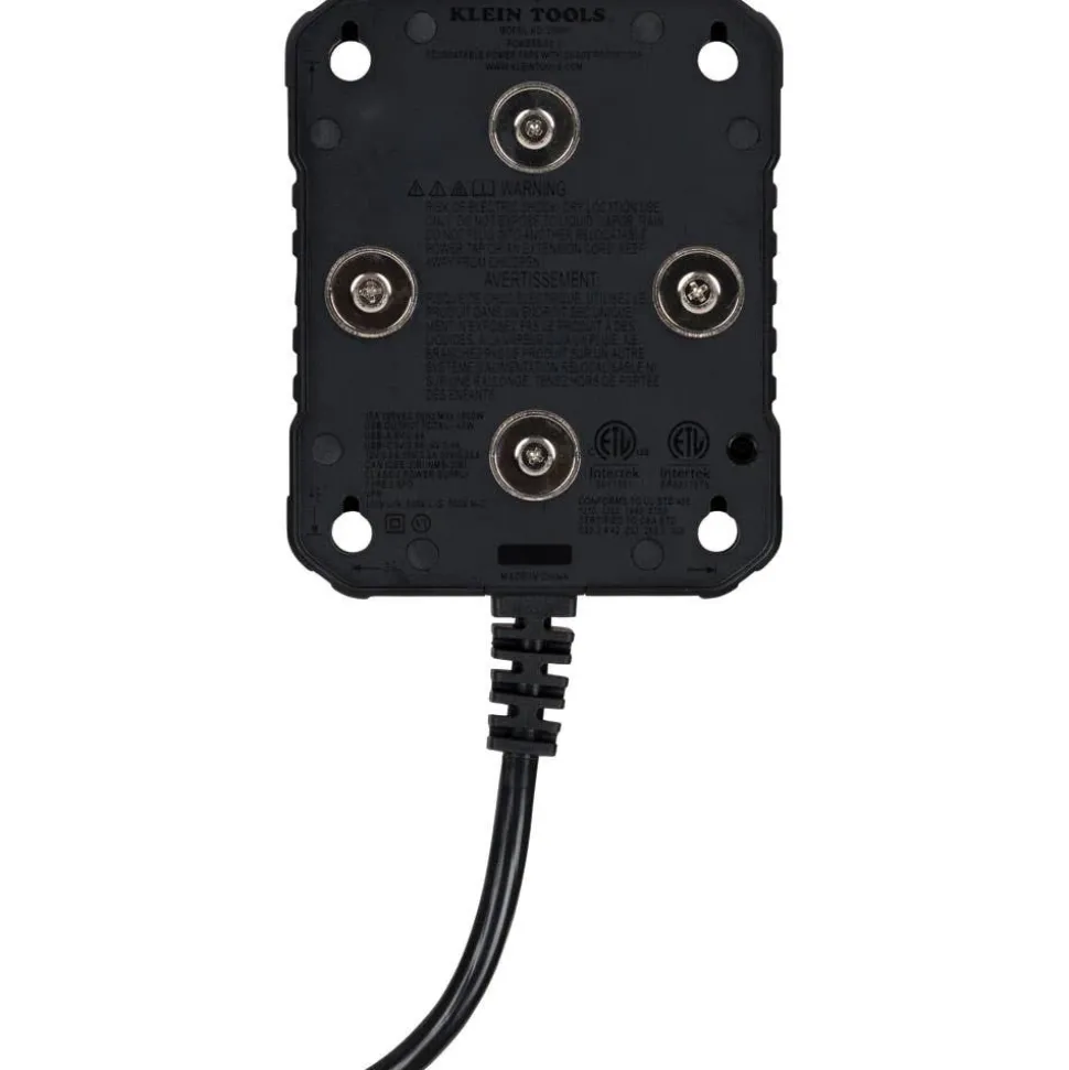 Klein PowerBox 1, Magnetic Mounted Power Strip with Integrated LED Lights 29601