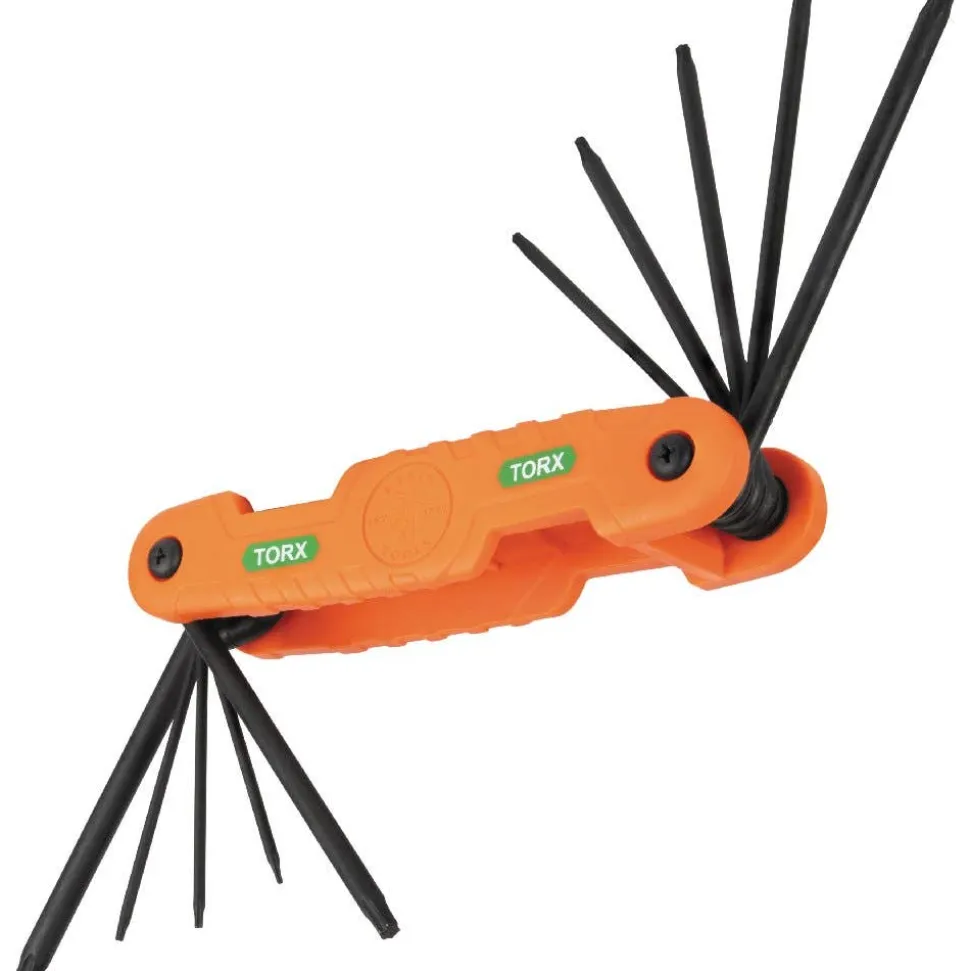 Klein Pro Folding Hex Key Set, 10-Key, TORX Sizes 70550T