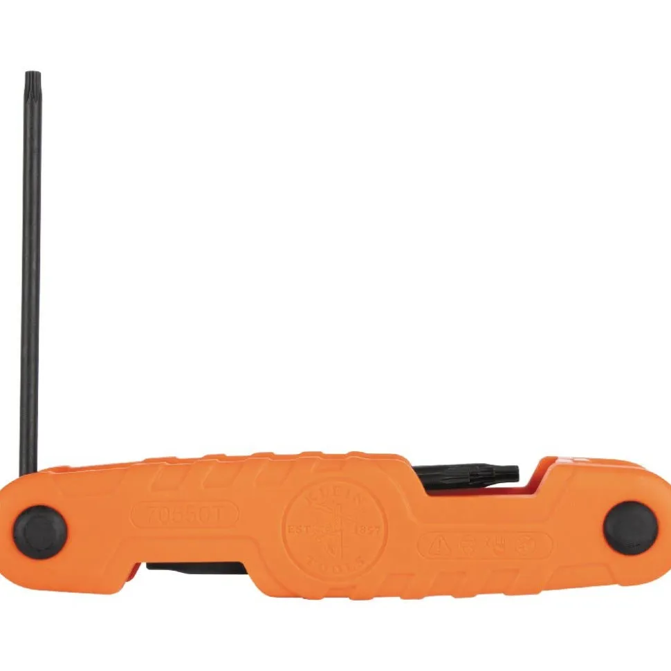 Klein Pro Folding Hex Key Set, 10-Key, TORX Sizes 70550T