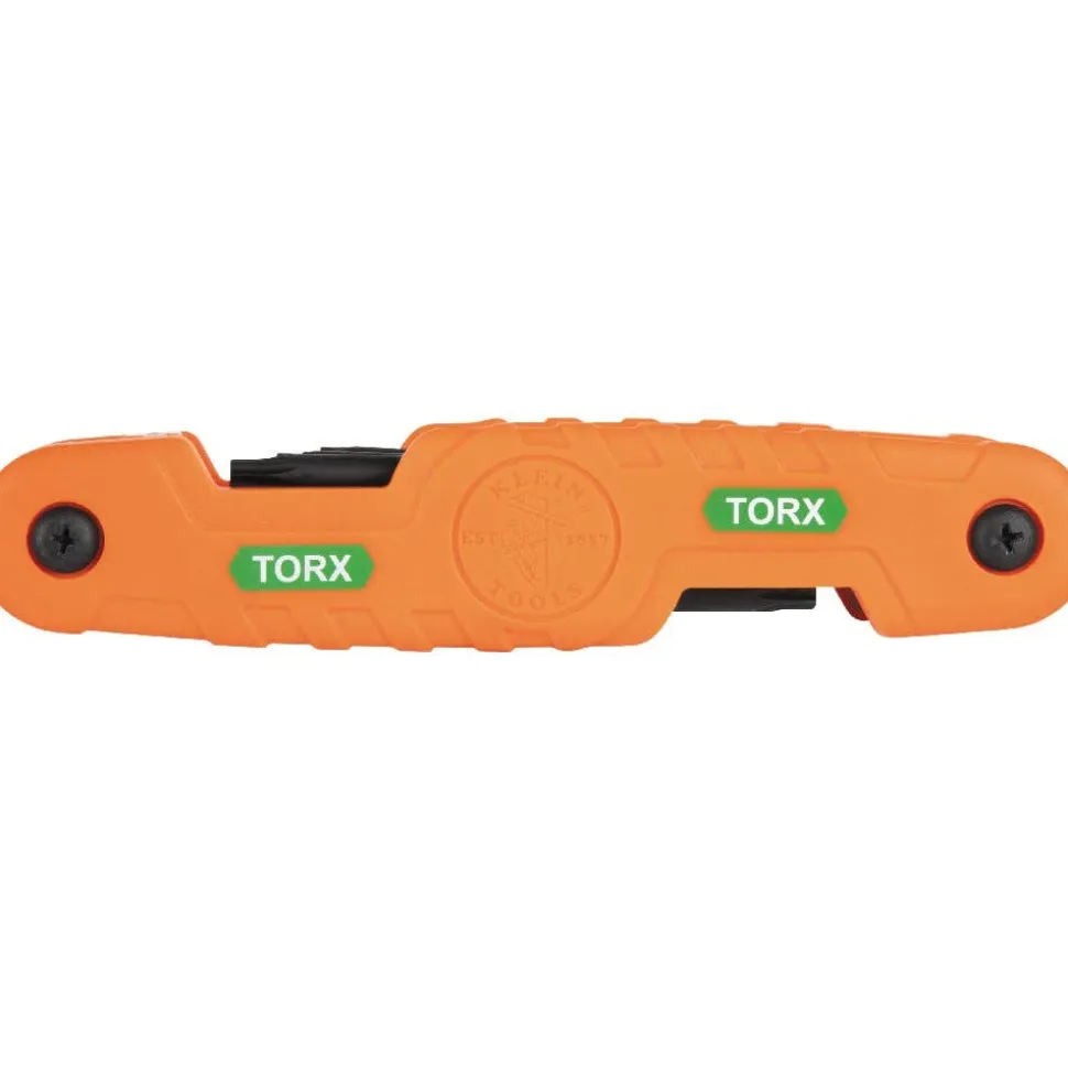 Klein Pro Folding Hex Key Set, 10-Key, TORX Sizes 70550T