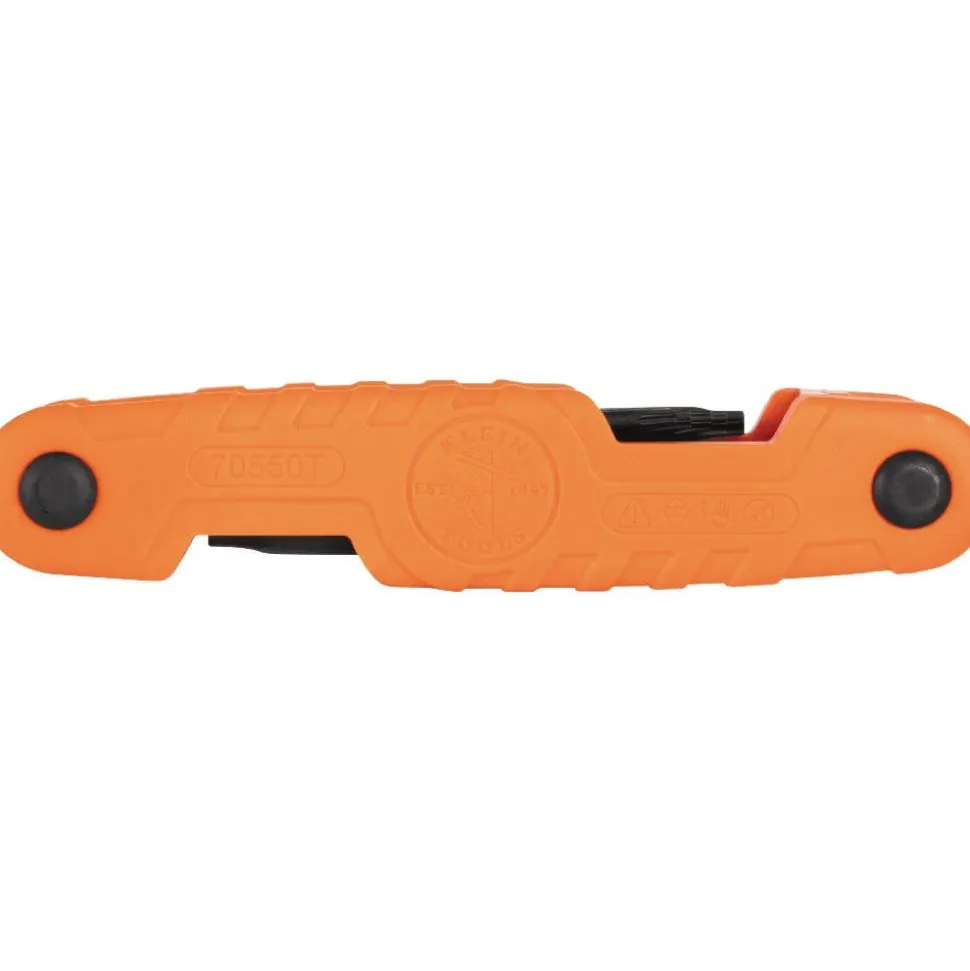 Klein Pro Folding Hex Key Set, 10-Key, TORX Sizes 70550T