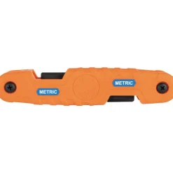Klein Pro Folding Hex Key Set, 10-Key, Metric Sizes 70550M