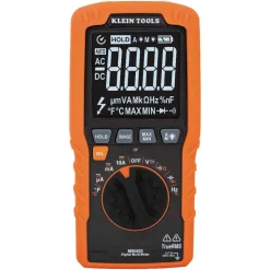 Klein Slim Digital Multimeter, TRMS Auto-Ranging, 600V, Temp MM450
