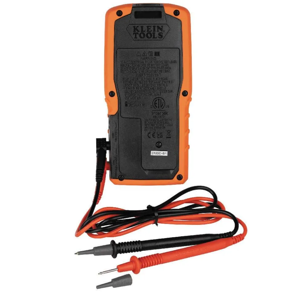 Klein Slim Digital Multimeter, TRMS Auto-Ranging, 600V, Temp MM450