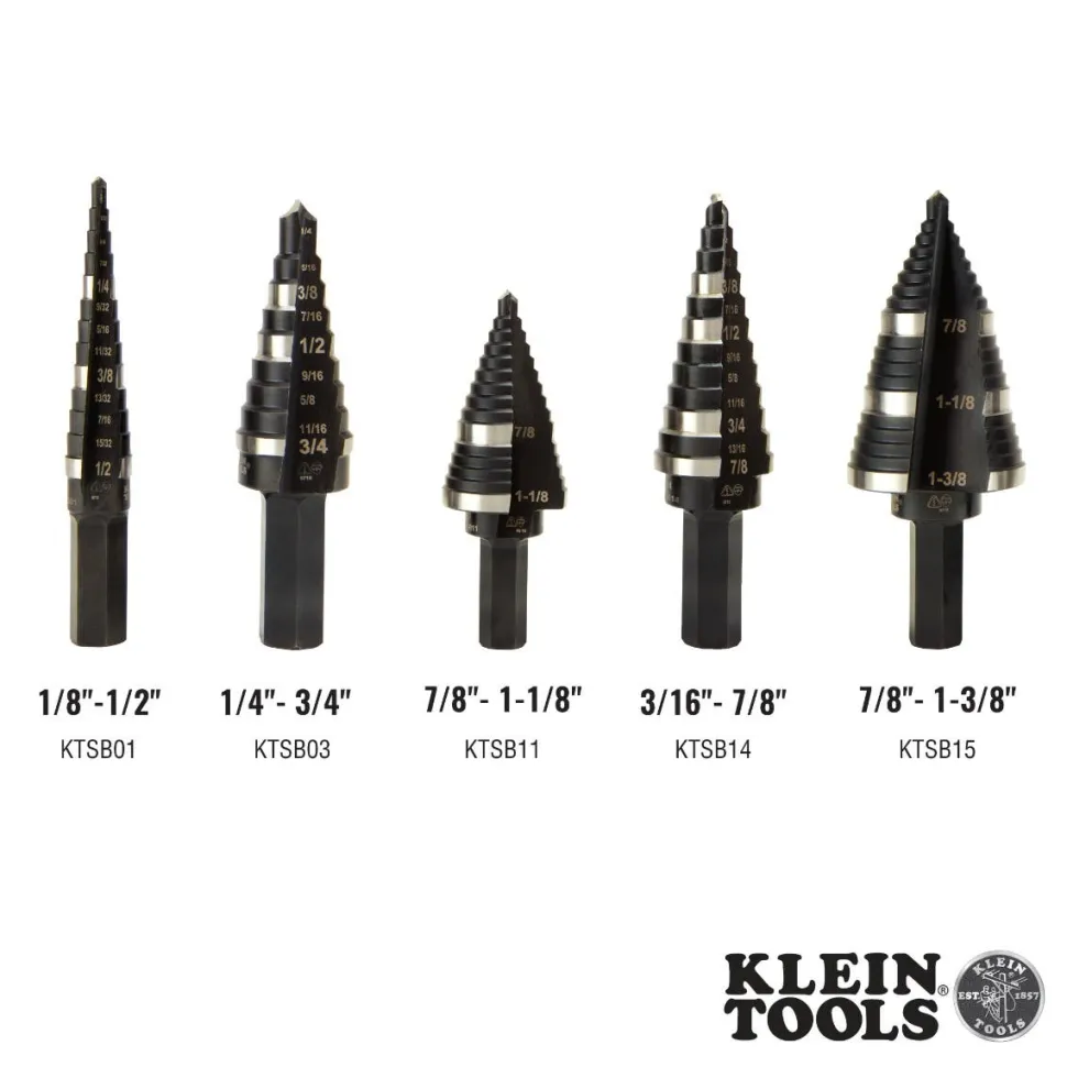 Klein Step 7/8" to 1-3/8" Drill Bit #15 Double Fluted KTSB15