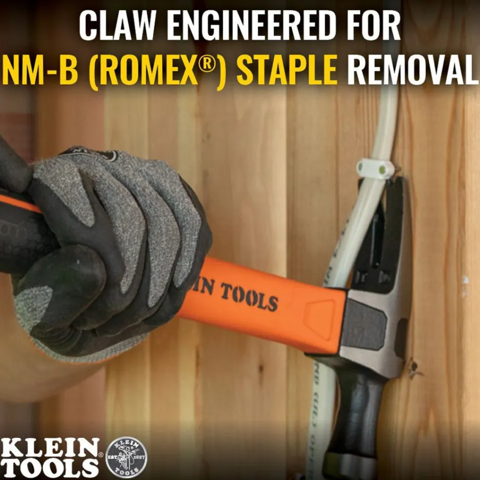 Klein Straight-Claw Hammer, 18-Ounce, 15-Inch H80718