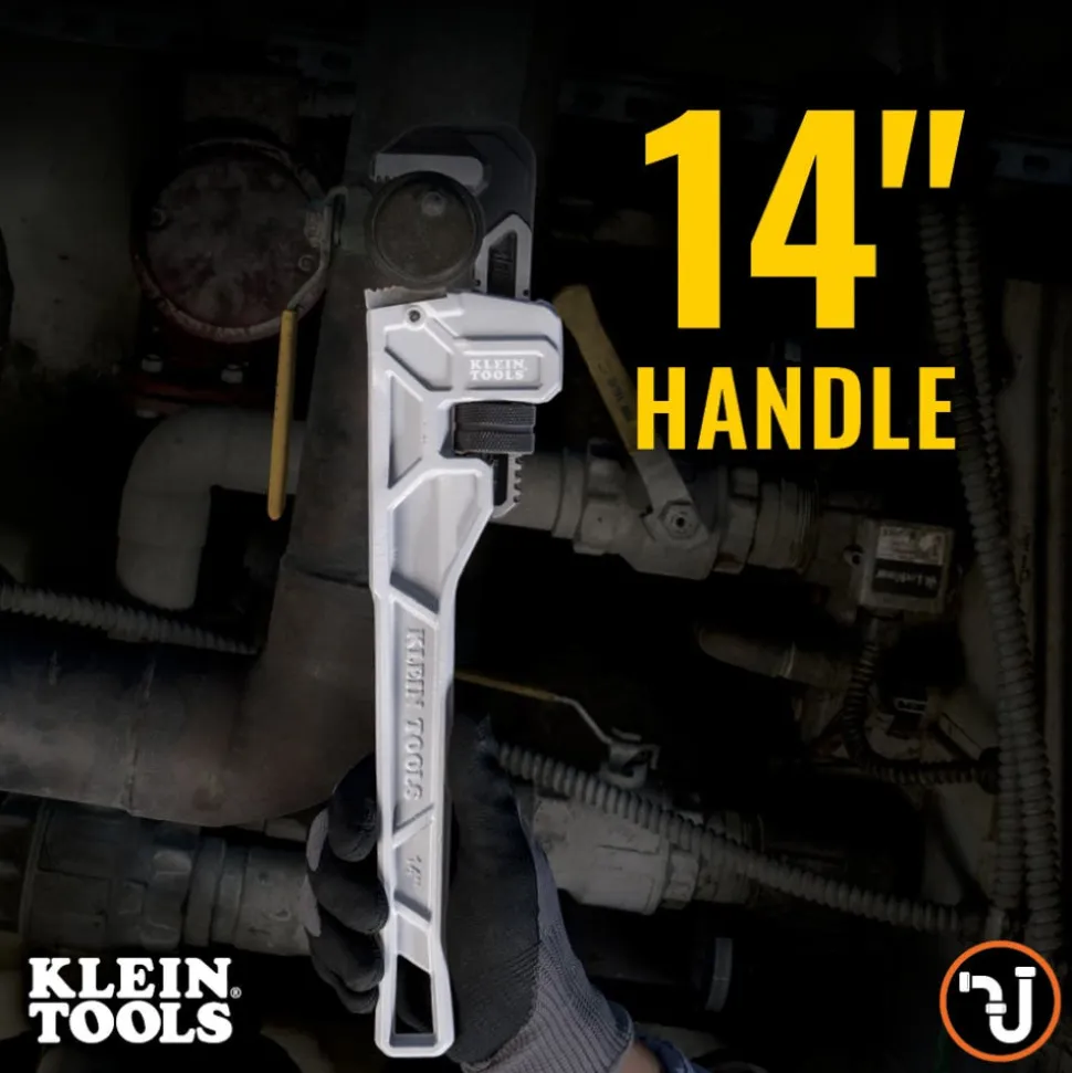 Klein Tools 14" Adjustable Cast Aluminum Pipe Wrench 68224