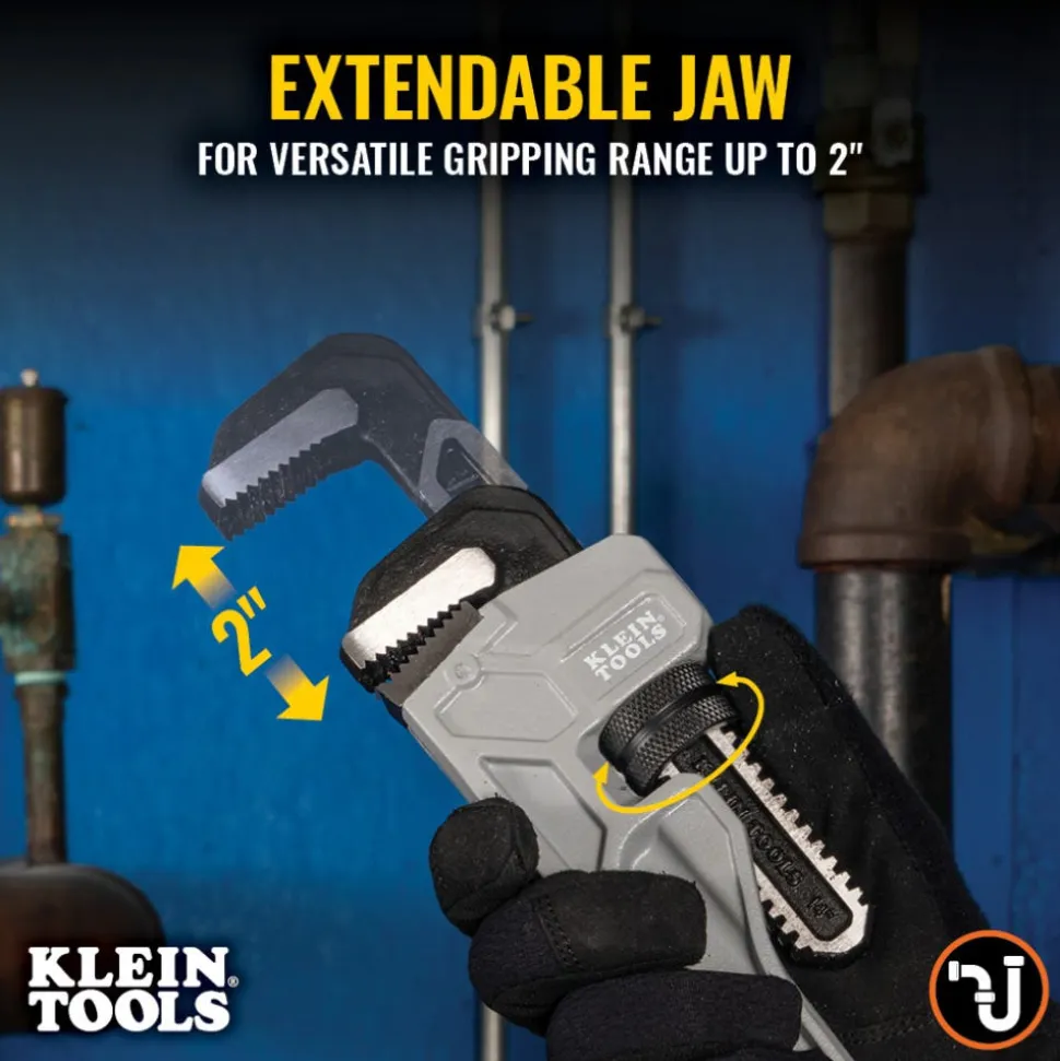 Klein Tools 14" Adjustable Cast Aluminum Pipe Wrench 68224