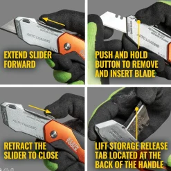 Klein Tools Auto-Loading Folding Utility Knife 44130