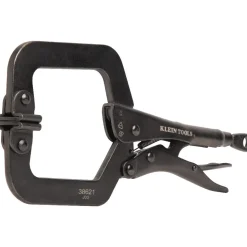 Klein Tools C-Clamp Locking Pliers With Swivel Jaws, 9" 38621