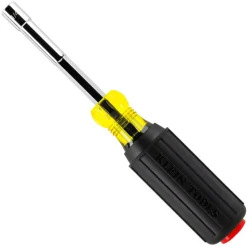 Klein Tools Color-Coded Hollow-Shaft Heavy-Duty Nut Driver, 1/4" 65414