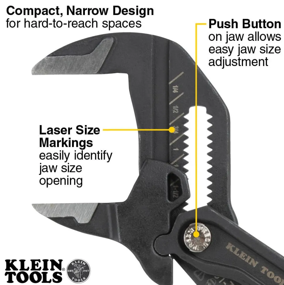 Klein Tools Compact Plier Wrench Set, 3-Piece D53103KIT