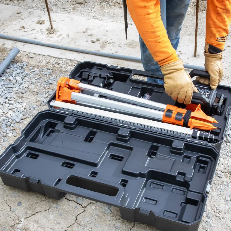 Klein Tools Green Rotary Laser Level, Self-Leveling with Plumb Spot and Tripod 93RLS