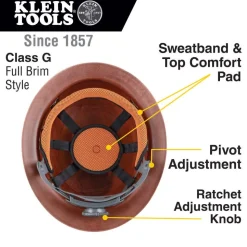 Klein Tools Hard Hat, KONSTRUCT Series, Full-Brim, Class G 60452