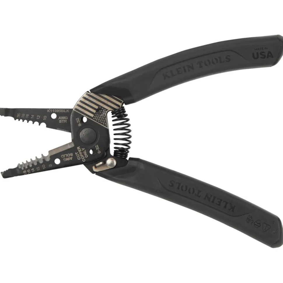 Klein Tools Klein-Kurve Blackout Wire Stripper / Cutter, 8-20 AWG K11095BLK