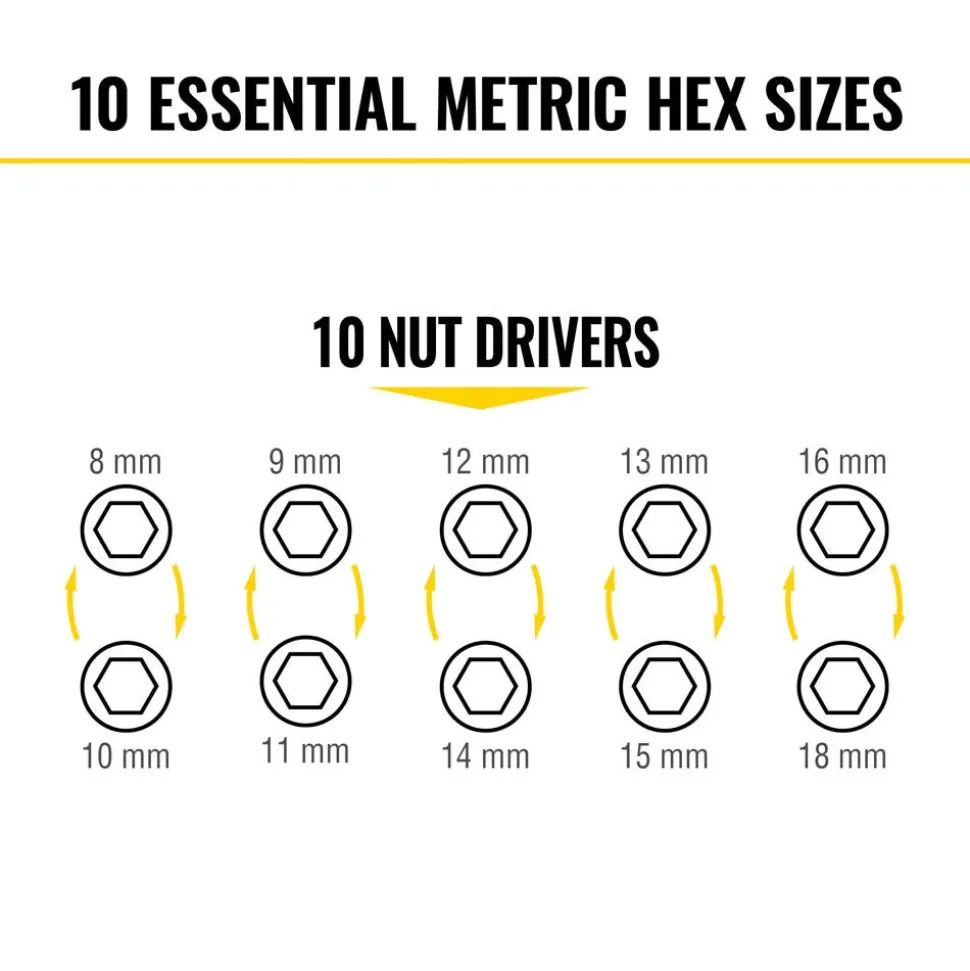 Klein Tools KNECT™ Flip-10 Heavy Duty Flip Impact Socket Set, Metric, 8-Piece 65619