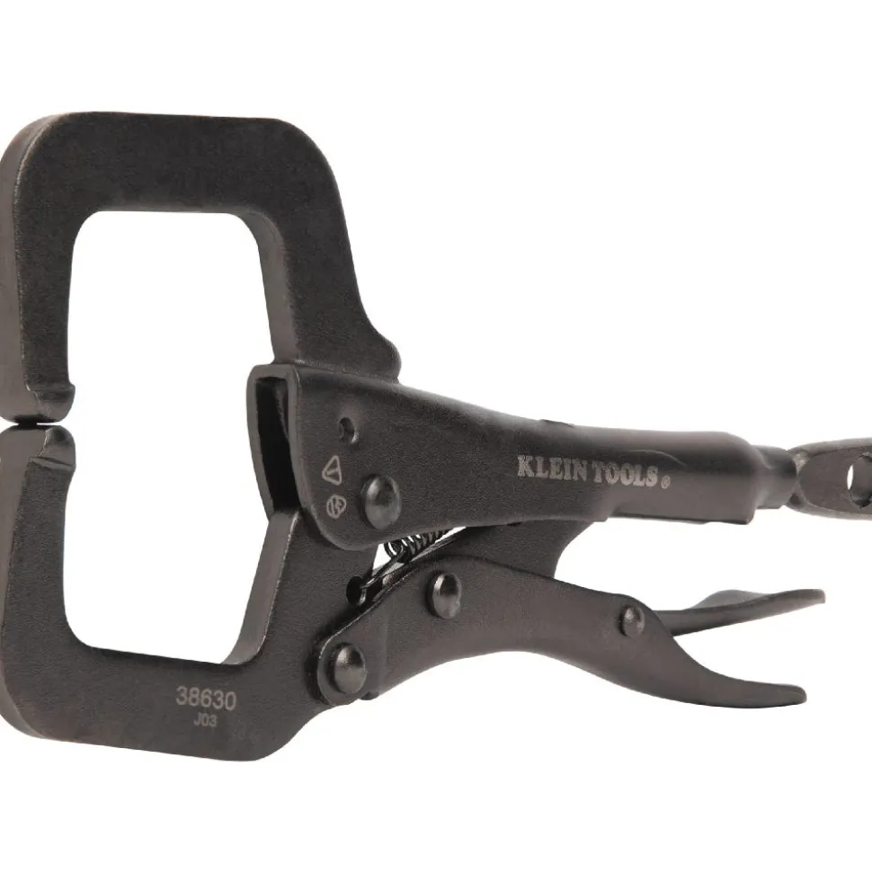 Klein Tools Locking Pliers Set, C-Clamp, Long Nose, Curved Jaw, 3-Piece 38664
