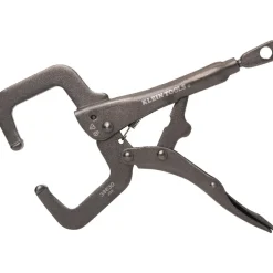 Klein Tools Locking Pliers Set, C-Clamp, Long Nose, Curved Jaw, 3-Piece 38664